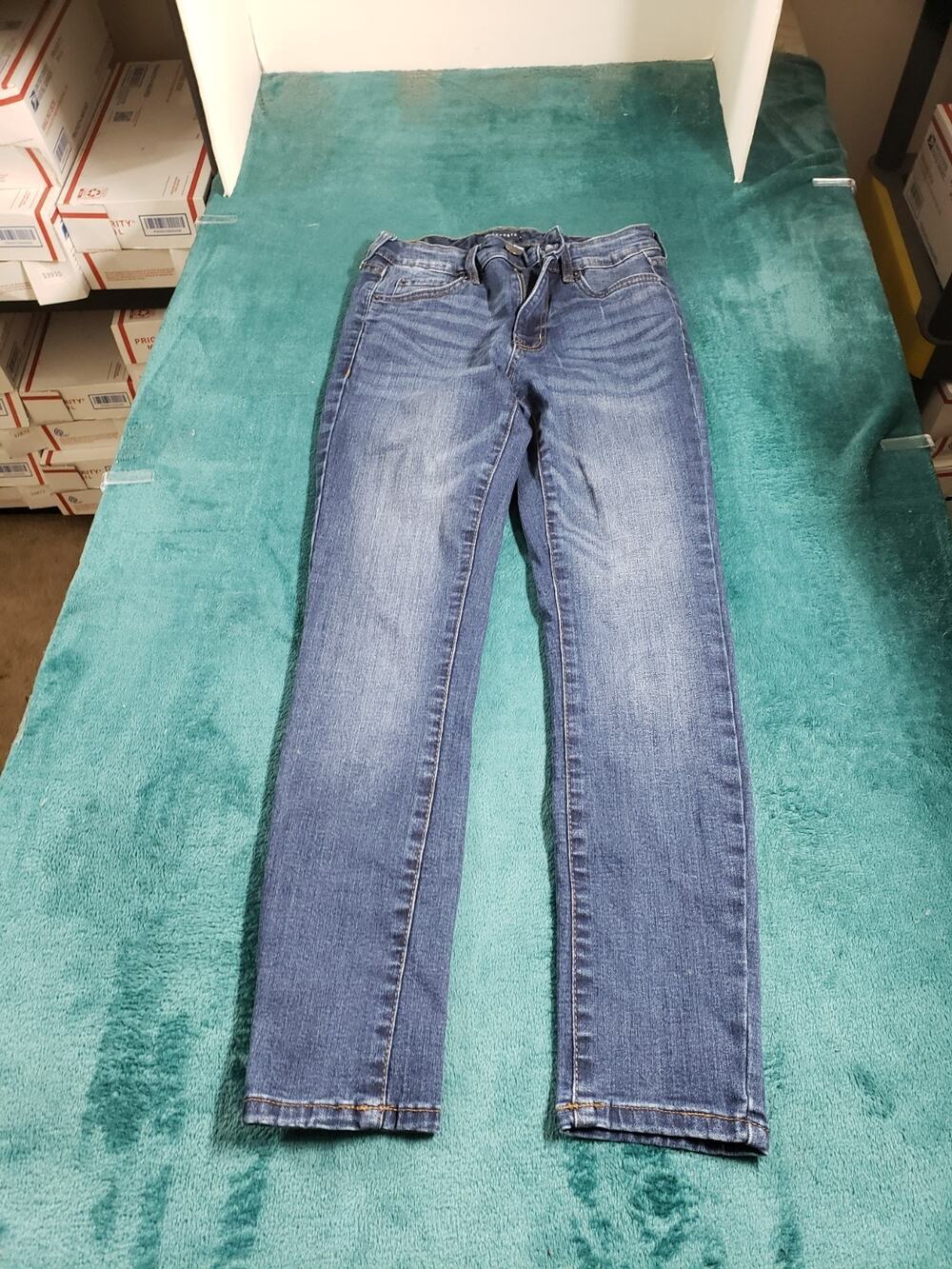 Aeropostale Jeans Size 2 Short Women Blue Pants Stretch Denim High Rise Jegging